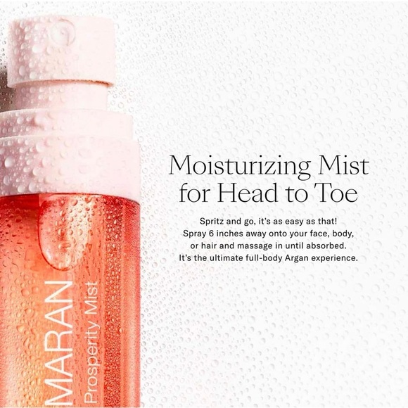 Josie Maran Warm Amber Argan Prosperity Mist Soft Skin Body Oil 6.42oz - Picture 2 of 4